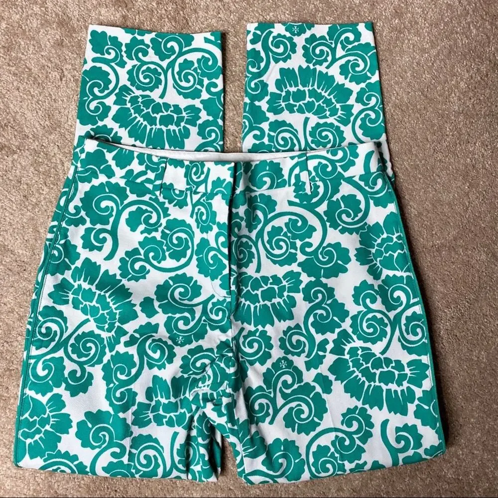 NWOT Tory Burch Walton Printed Pants Size 2